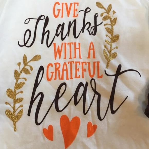 Grateful Heart Thanksgiving Fall Ruffle T Shirt - Picture 2 of 4